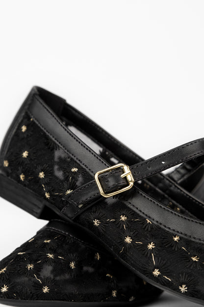 Sapatilha Bailarina Tela Preta