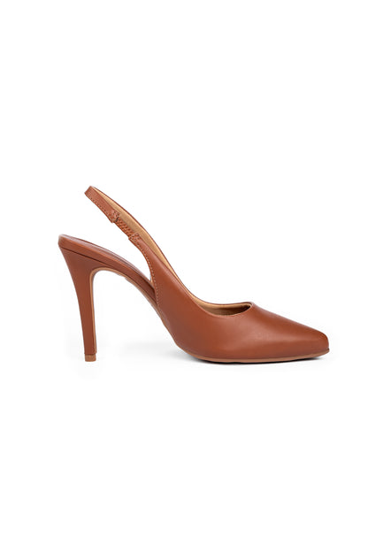 Scarpin Slingback Caramelo