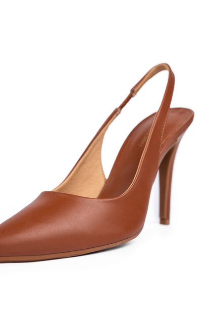 Scarpin Slingback Caramelo
