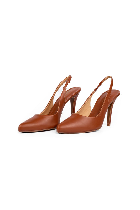 Scarpin Slingback Caramelo
