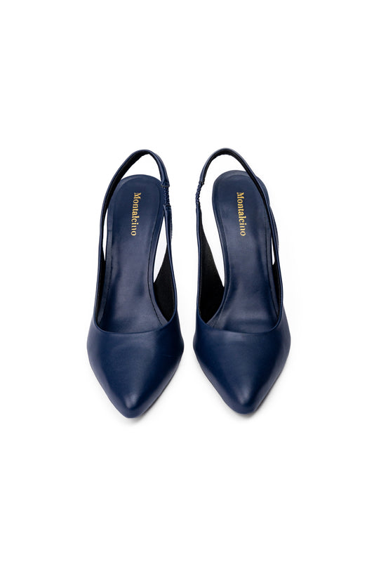 Scarpin Slingback Azul-Marinho