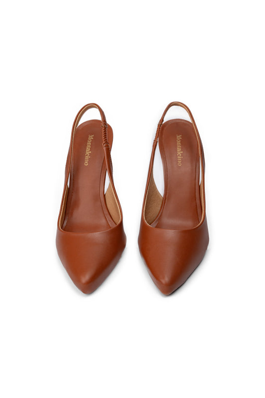 Scarpin Slingback Caramelo