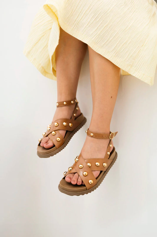 Papete Esferas com Fivela Caramelo