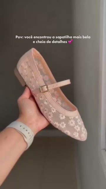Sapatilha Bailarina Tela Rosê