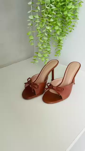 Tamanco Lacinho Caramelo